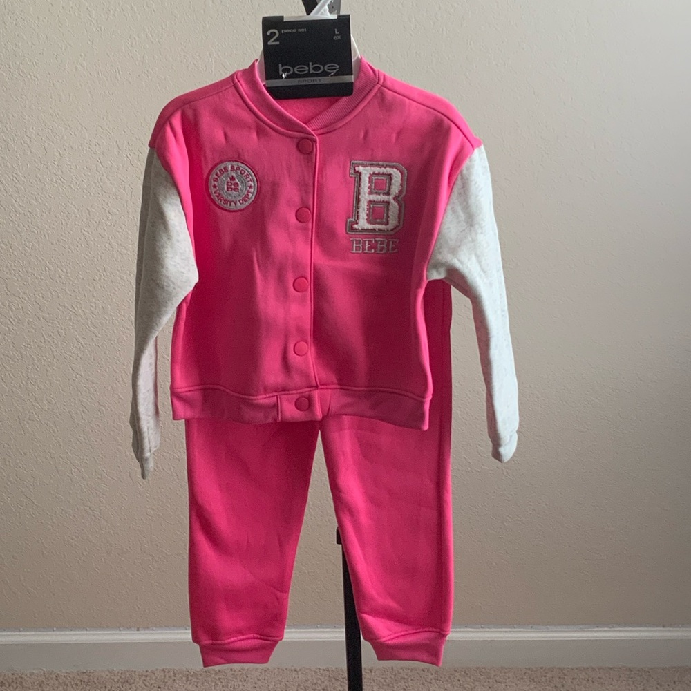Bebe Girls 2 Piece Sweatpants Set Size 6X